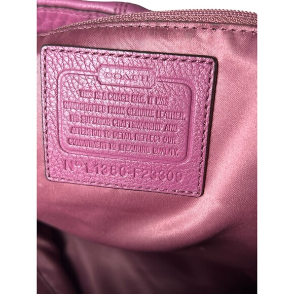 COACH F23309  AVERY Pebbled LEATHER HOBO ROSE Purple Shoulder Y2K 00s - Picture 16 of 16